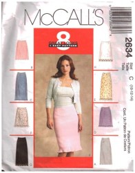 2634 MCCALLS  EZ FLOUNCE RUFFLE SKIRT PATTERN 4-8, 8-12, 10-14,12--18